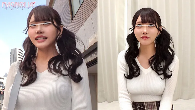 『唇美人な女子大生限定！！お口の中身を当ててみて？』モデル並みのキレかわツインテJDが目隠しして色んな物を食感テイスティング☆突然現れたデカチンに困惑しながら下のお口でもジュボジュボ…痙攣止まらず本気イキ中出しパコパコ♪【街角素人モニタリング♯まなか】 サンプル画像 1