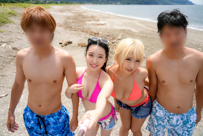 マジックミラー号×Materiall灼熱の夏！SEXonTheビーチを夢見る男たちを逆ナンパ＆連続中出しSEX4時間スペシャル サンプル画像 1