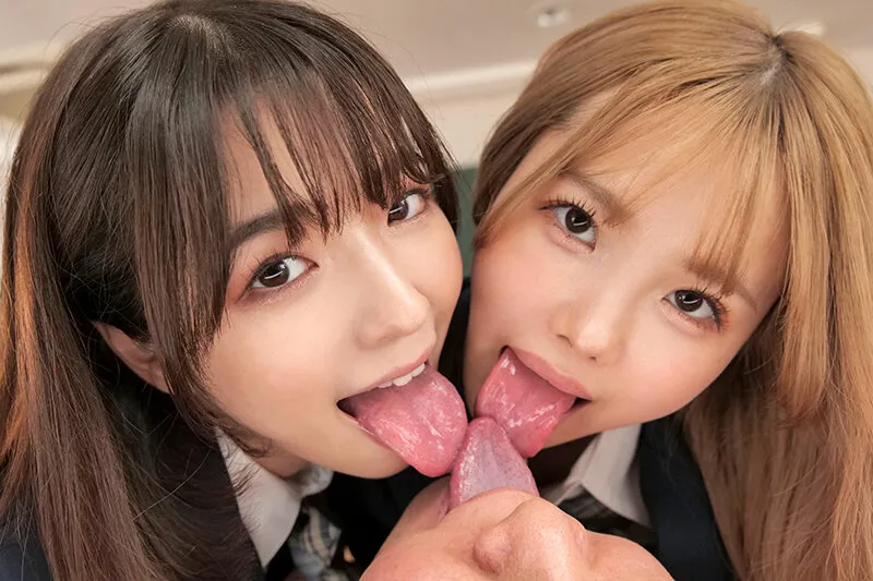 よだれをた～っぷり飲ませてくれる制服美少女のとろっとろベロちゅう唾液性交 松本いちか 倉本すみれ サンプル画像 5