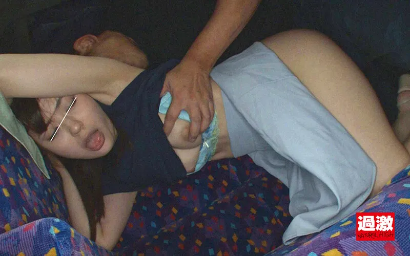 夜行バスで声も出せずイカされた隙に生ハメされた女はスローピストンの痺れる快感に理性を失い中出しも拒めない10 サンプル画像 18