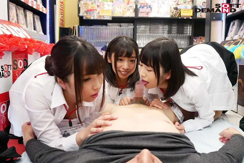 SOD女子社員 マジックミラー号と店舗で初めての逆ナンパ研修 デカチン 早漏チ○ポ 連射チ○ポをハーレムプレイで射精天国 サンプル画像 18