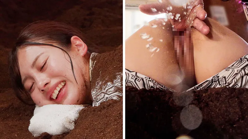 美人CA（既婚者）限定 砂風呂に埋まって身動きできない〇淫NTR拘束マッサージ 横が見えない状態で、隣に夫が居るのにイッてもイッても止めずに絶頂させ続けた女の「サイレント絶叫」 サンプル画像 4