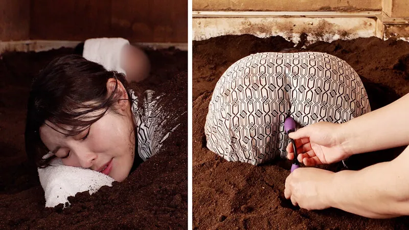 美人CA（既婚者）限定 砂風呂に埋まって身動きできない〇淫NTR拘束マッサージ 横が見えない状態で、隣に夫が居るのにイッてもイッても止めずに絶頂させ続けた女の「サイレント絶叫」 サンプル画像 7