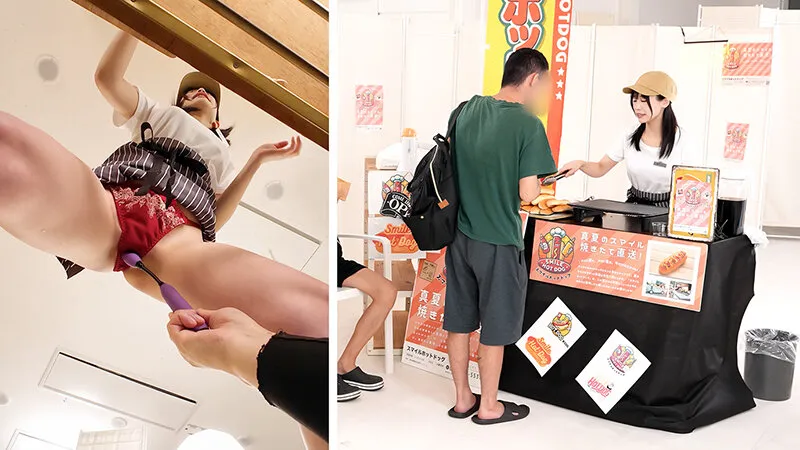 【配信限定】人気 AV 女優が挑戦！商業スペースでイカサレホットドッグ販売！逢月ひまり 小坂ひまり サンプル画像 3