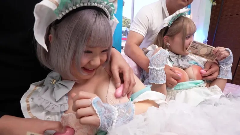 顔を見るたびにお酒をおねだりしてくる客待ち系コンカフェ娘の乳首をこねくり回して「もう、おチ〇ポさん挿れて！」ってゆわせてヤル！全員妊娠かくてい中出し！～りりあ・ありすちゃん編～ サンプル画像 2