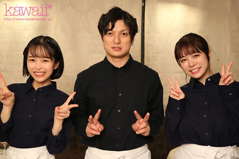 「わたしたち2人…どっちとHしたいかちゃんと選んで！」終電なくなりバイト女子2人の部屋に…豊満爆乳と華奢美乳のWボディに興奮した僕は後先考えず一晩中モウレツにハメ狂った... ひなたなつ 羽月乃蒼 サンプル画像 1