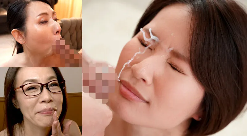 美人妻に生ぶっかけ！！ねばねば顔射フェラ77連発8時間 サンプル画像 17