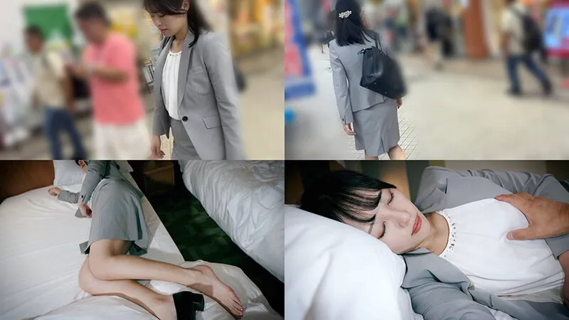 無防備に寝てる女に中出し卑猥行為 見た目がエロすぎる女 黒髪美人OL サンプル画像 6