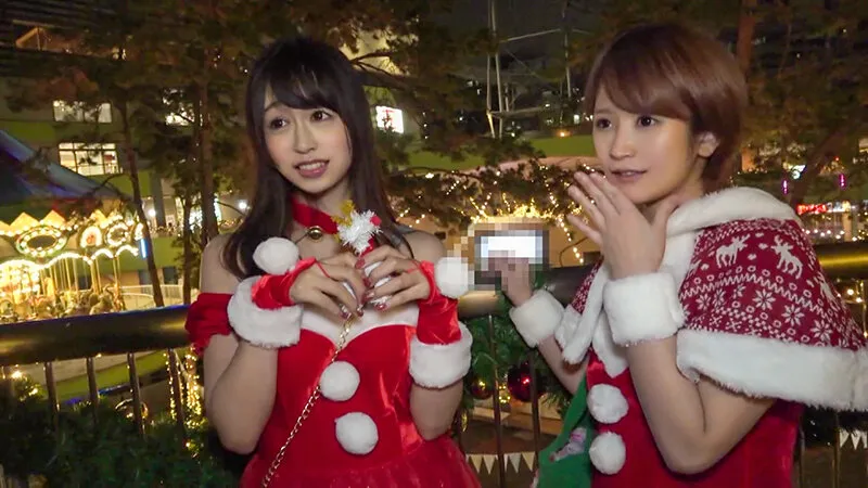 クリスマスにはしゃぐサンタコスの美女をナンパしてエッチなハメ撮りクリスマスww サンプル画像 6