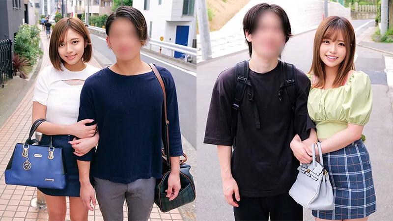 田舎からやって来た修学旅行生に東京観光ごっくんデート 精子を口に入れたままドキドキ散歩 周りに気づかれないようにごっくん かのんちゃん＆まどかちゃん ラブラブカップル同士が互いのパートナーを交換するスワッピングゲームに挑戦！！相手の彼女＆彼氏をより多く… サンプル画像 8