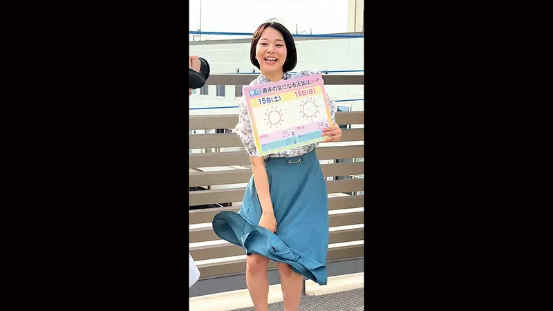 お天気お姉さん中継レポート狩り 汚された朝の顔 地方局美人キャスター4名 サンプル画像 2