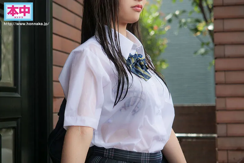 濡れ透けJ●が自宅の軒先で勝手に雨宿りしてたので中出しレ×プ 鈴の家りん サンプル画像 2