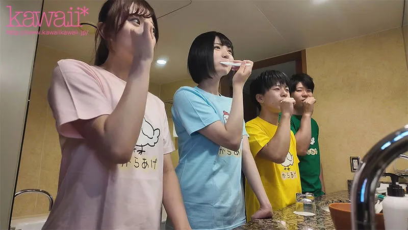 おま○こハーレム修学旅行！やっと彼女ができた弱者男子の僕らのセックス練習台になって寝取ってきた一軍スケベ女子 超人気女優北岡果林・虹村ゆみ初共演！！ザコ男友達の彼女できた記念にセックスで祝福！ サンプル画像 14