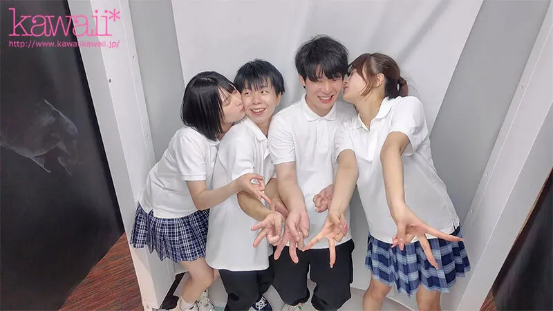 おま○こハーレム修学旅行！やっと彼女ができた弱者男子の僕らのセックス練習台になって寝取ってきた一軍スケベ女子 超人気女優北岡果林・虹村ゆみ初共演！！ザコ男友達の彼女できた記念にセックスで祝福！ サンプル画像 3