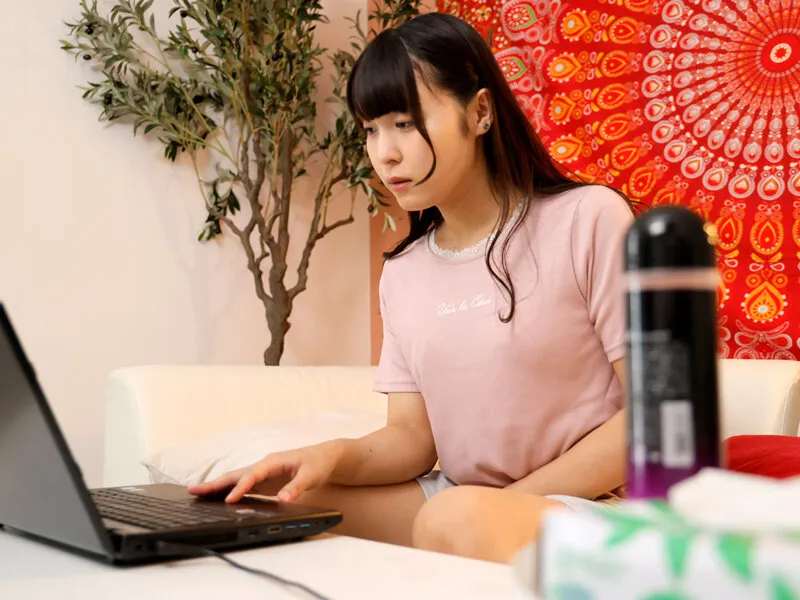 ニューハーフレズビアン ペニクリフル勃起メスイキコスプレ配信コラボ♂ 月乃クロロ/那々未 サンプル画像 1