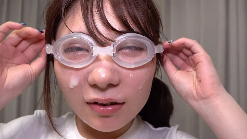 ゴーグル装着し、チ●ポからザーメン出るところ見ながら顔射される サンプル画像 10